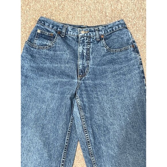 VTG Ellemenno High Rise Wide Leg Jean Juniors 9 Medium Wash 100% Cotton 90s - Picture 2 of 9